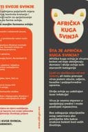 Simptomi afričke kuge svinja, kako se prenosi i mjere zaštite (flajer)