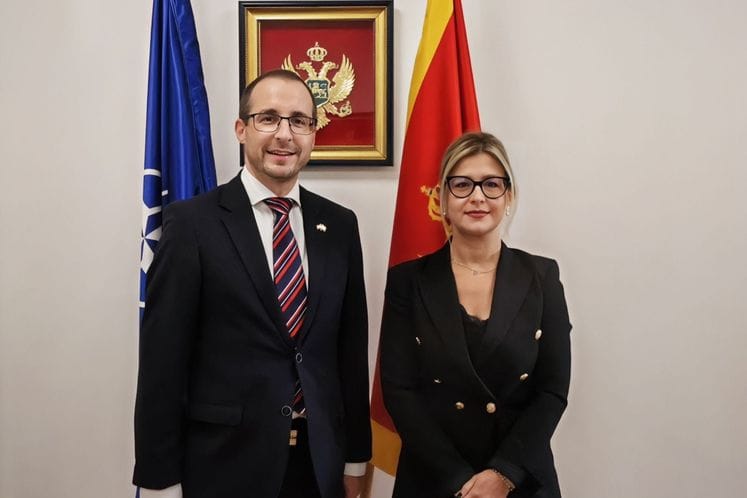 Perović sa generalnim sekretarom i direktorom za odbrambenu politiku Federalnog ministarstva odbrane Republike Austrije, dr Arnoldom Kamelom