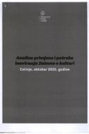 Analiza primjene i potrebe inoviranja zakona o kulturi Analiza primjene i potrebe inoviranja zakona o kulturi