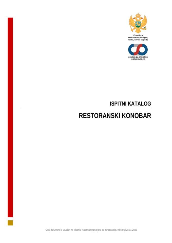 IK RESTORANSKI KONOBAR
