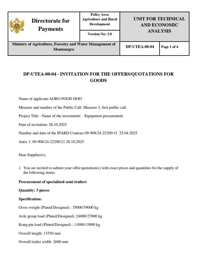 invitation-for-the-offers-quotations-for-goods-1 Agrofood trailers