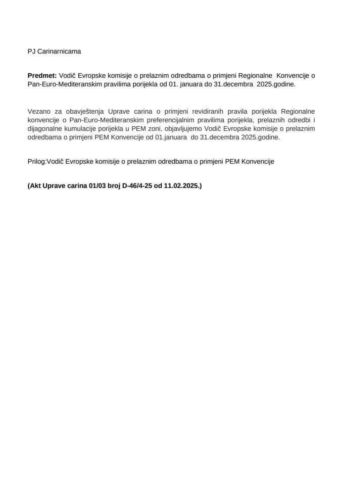 6a Vodič Evropske komisije o prelaznim odredbama u primjeni PEM Konvencije od 01.01.-31.12.2025_