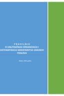 Pravilnik o unutrašnjoj organizaciji i sistematizaciji MVP