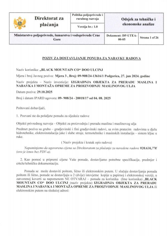 Poziv - Ipard - 28.10.25