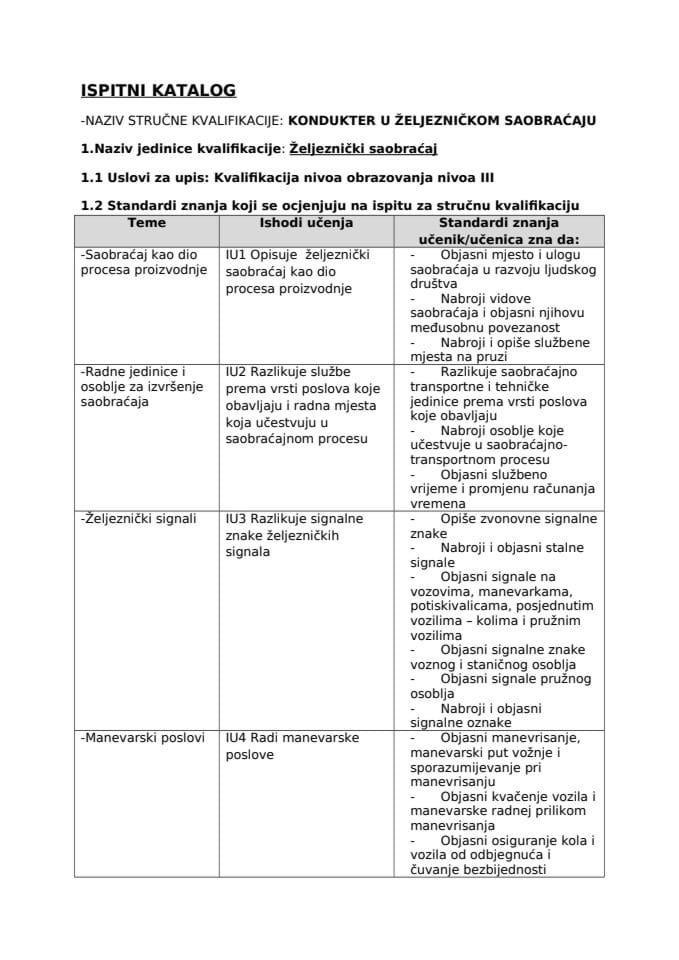 IK KONDUKTER U ŽELJEZNIČKOM SAOBRAĆAJU