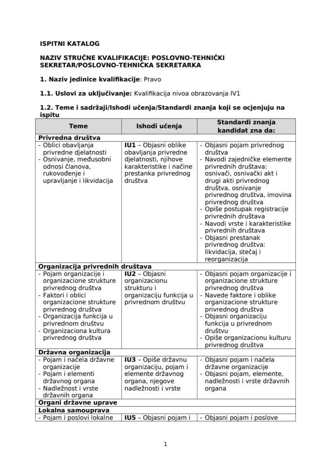 IK POSLOVNO-TEHNIČKI SEKRETAR