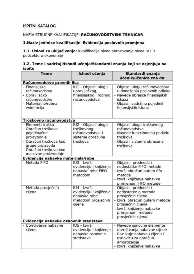 IK RAČUNOVODSTVENI TEHNIČAR