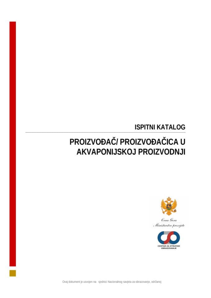 IK 080130 PROIZVOĐAČ U AKVAPONIJSKOJ PROIZVODNJI