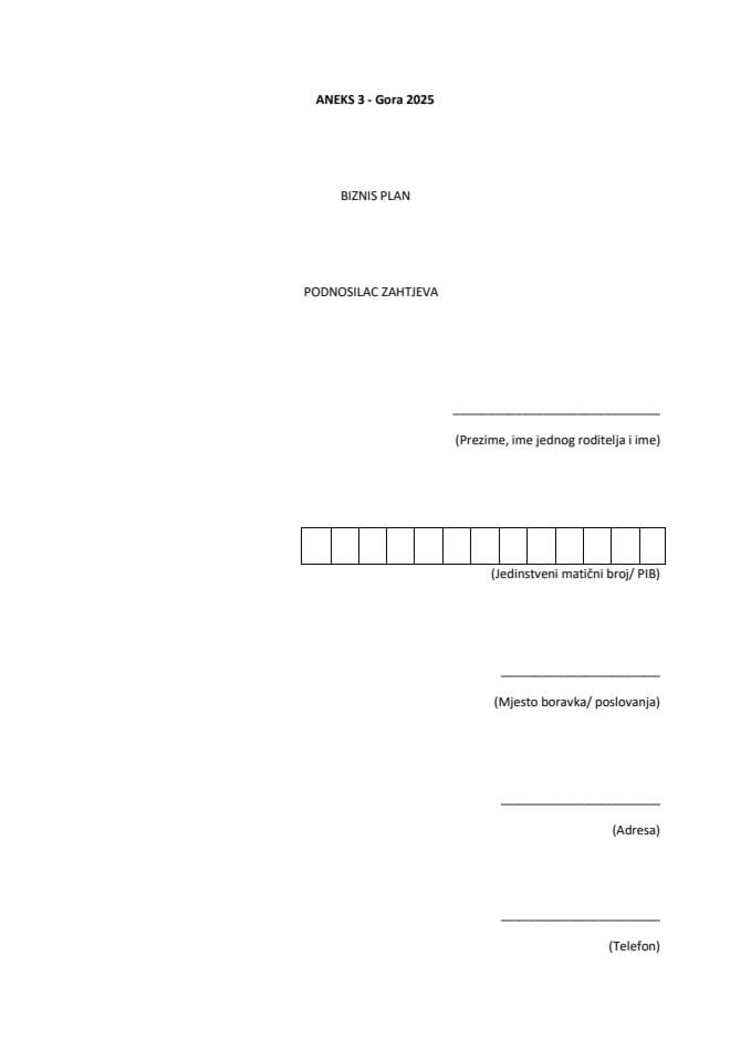 ANEKS 3 - Biznis plan (za opciju 1.2.)