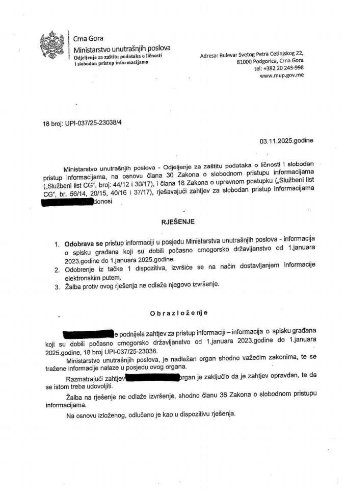 rješenje br. 18-UPI-037/25-23038/4