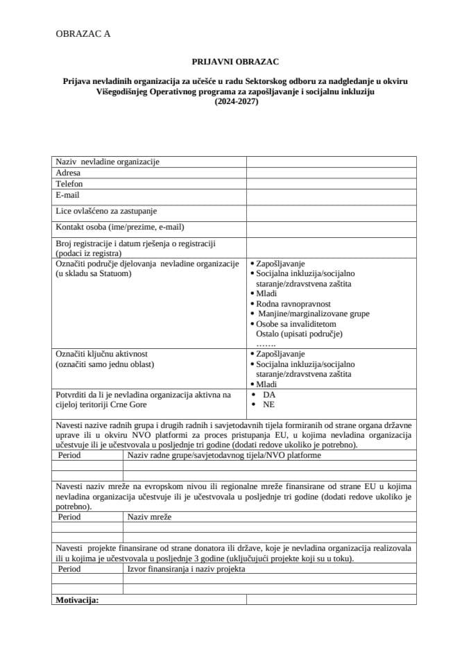 Form A_-_application form SMC NGO OP ESI-_MNE