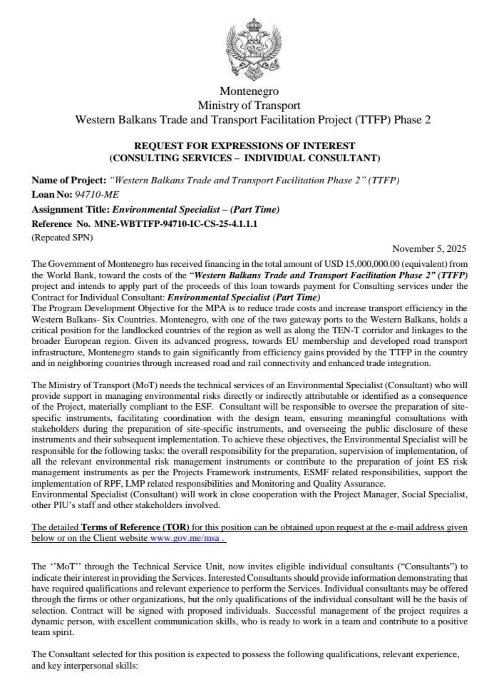 SPN_ReOI_ Environmental Specialist_TTFP _ II 051125