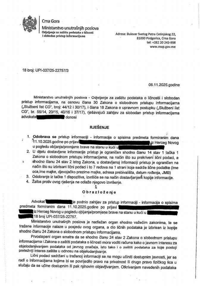 rješenje br. 18-UPI-037/25-22757/3