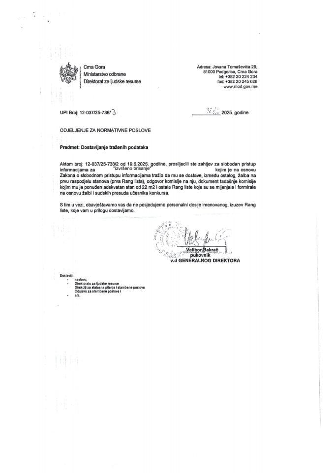 Инф. по рјешењу УПИ 12-037/24-738/ 4