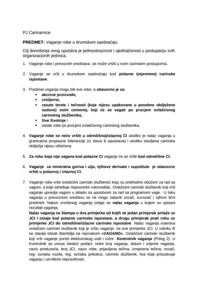 Vaganje robe u drumskom saobraćaju