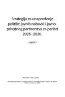 Strategija za unapredjenje politike javnih nabavki i JPP 2026-2030.