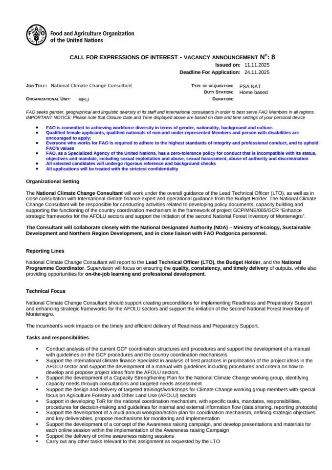 VA_NC National Climate Change Consultant