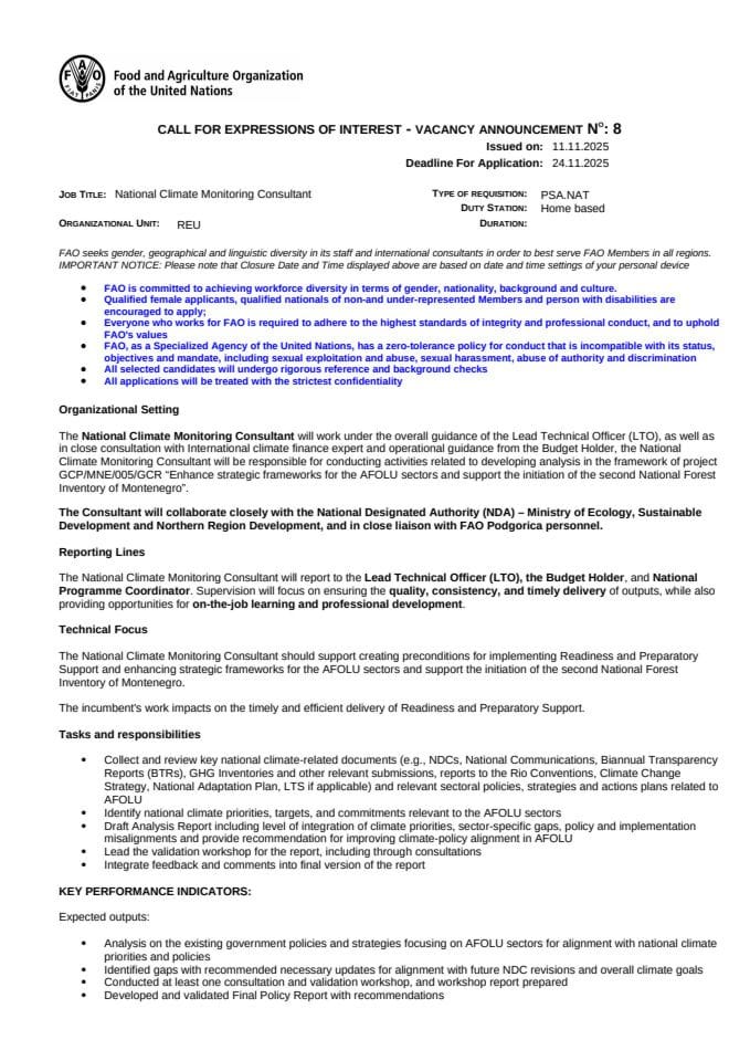 VA_NC National Climate Monitoring Consultant