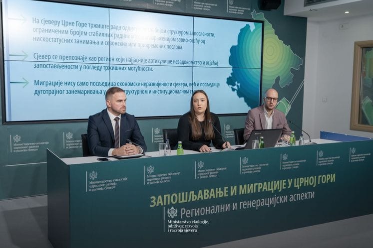 MERS predstavilo rezultate istraživanja "Zapošljavanje i migracije u Crnoj Gori – Regionalni i generacijski aspekti”