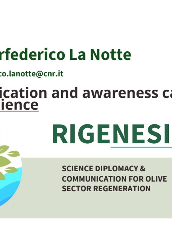 RIGENESI LA NOTTE P part 2_Communication and awareness campaigns, Xylella fastidiosa