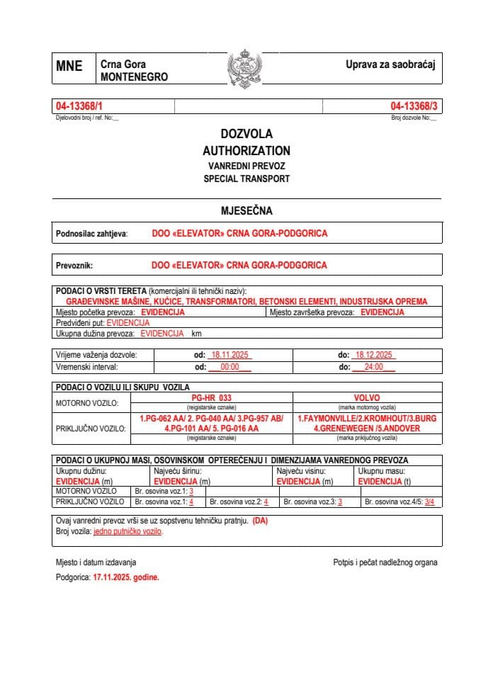 ELEVATOR 04-13368-nov-mjesečna