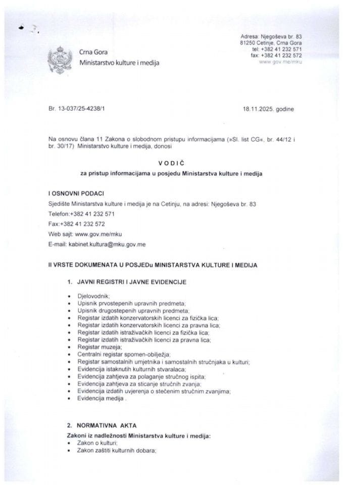 Vodič za Slobodan pristup informacijama