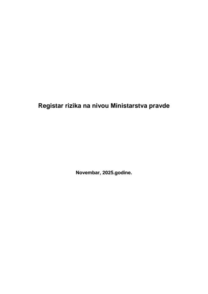 Registar rizika Ministarstva pravde 2025
