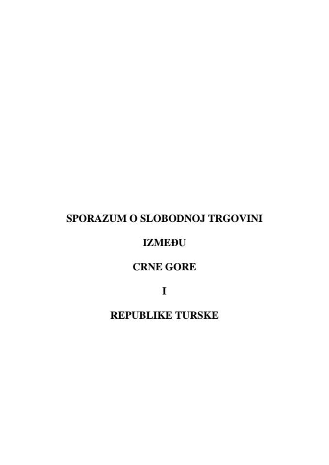 CG- TURSKA - Sl.list CG- međ.ugovori, br.3-09