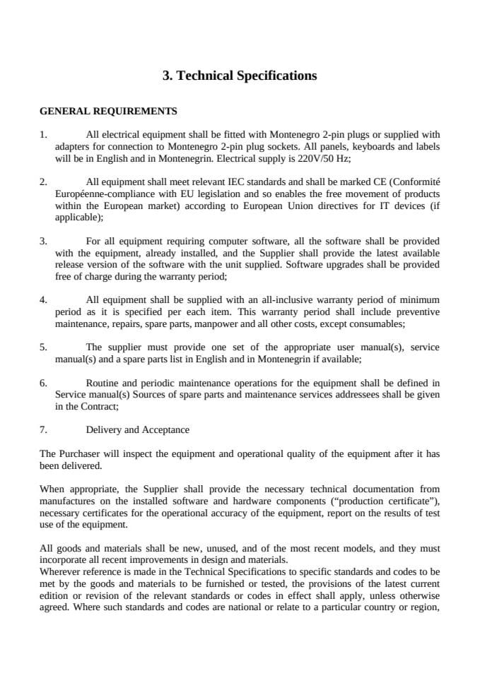 1. General Requirements