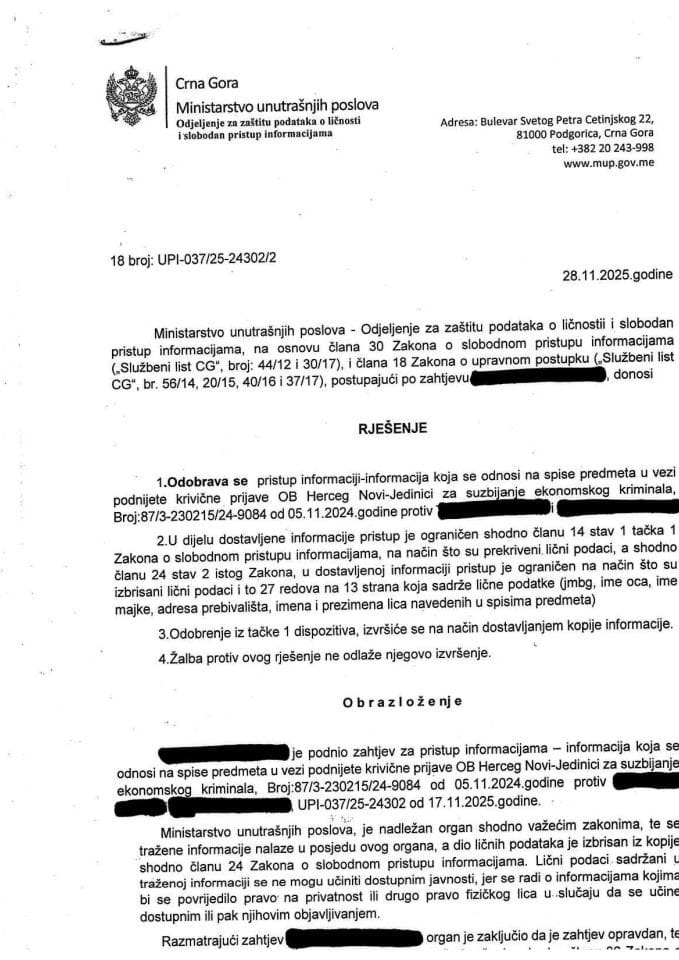 rješenje br. 18-UPI-037/25-24302/2