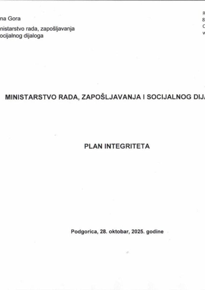 Plan integriteta