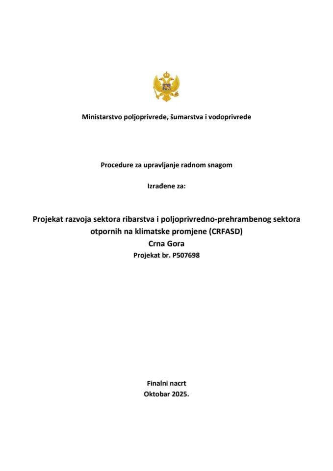 Procedure za upravljanje radnom snagom (LMP)