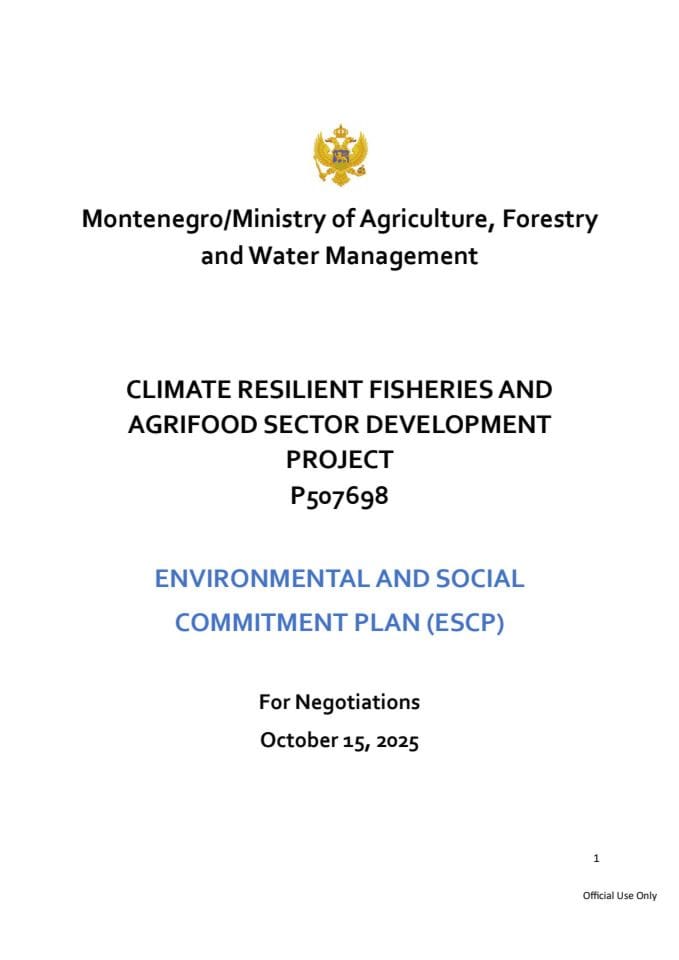 Environmental and Social Commitment Plan (ESCP)