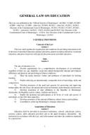 General Law on Education General Law on Education