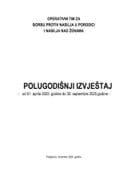 Polugodišnji izvještaj o radu Operativnog tima za borbu protiv nasilja u porodici i nasilja nad ženama za period od 1. aprila 2025. do 30. septembra 2025. godine Polugodišnji izvještaj o radu Operativnog tima za borbu protiv nasilja u porodici i nasilja nad ženama za period od 1. aprila 2025. do 30. septembra 2025. godine