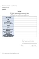 Образац захтјева - физичко лице које обавља иновациону дјелатност