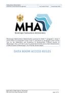 DATA ROOM ACCESS RULES