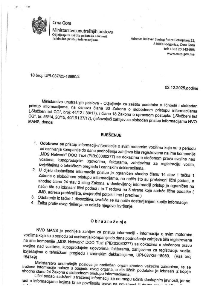 rješenje br. 18-UPI-037/25-18980/4