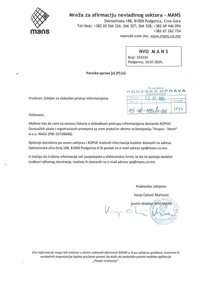 Rješenje 05/02-UP-185/2-25