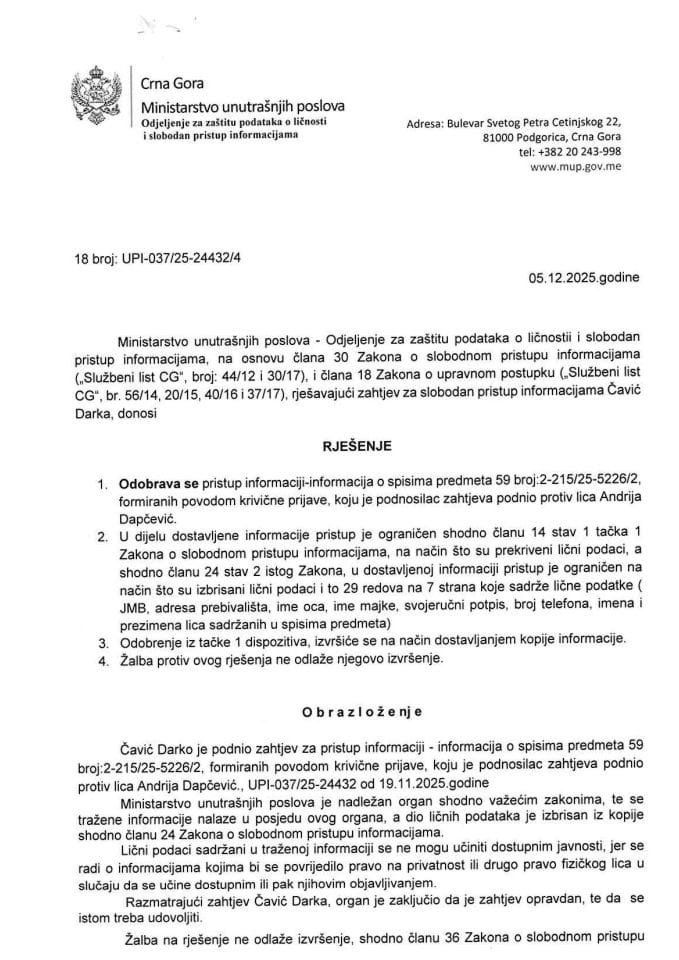 rješenje br. 18-UPI-037/25-24432/4