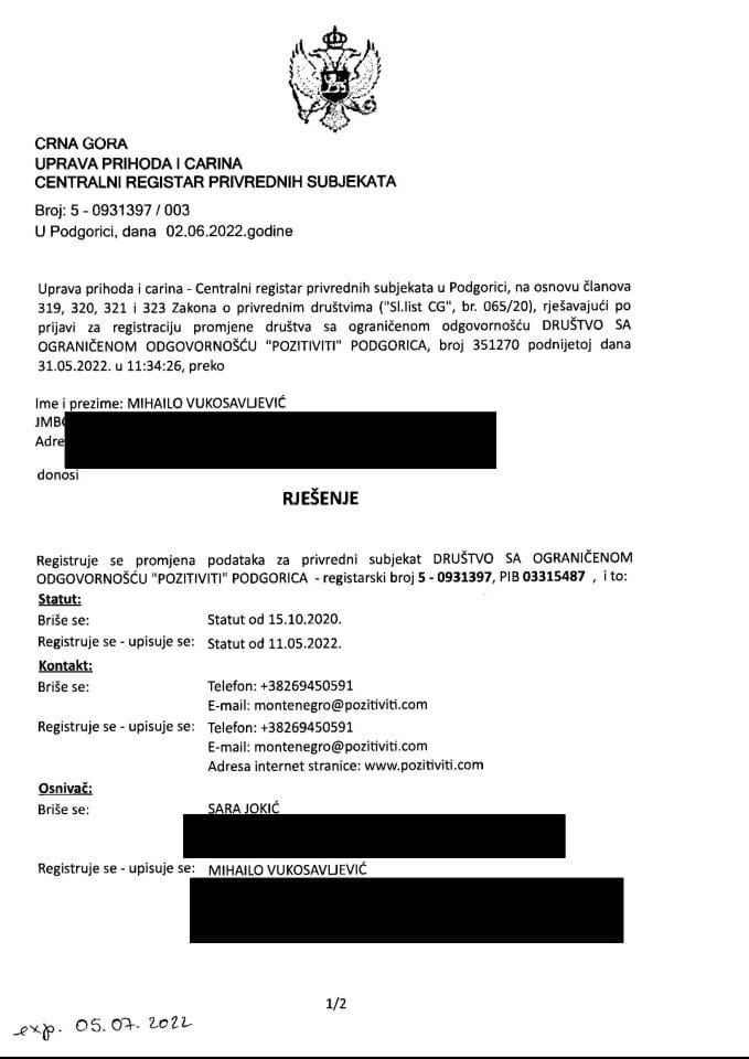 Informacija III 05/02-UP-189/4-25