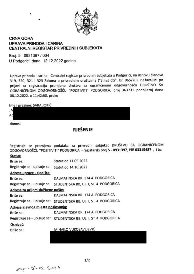 Informacija IV 05/02-UP-189/4-25