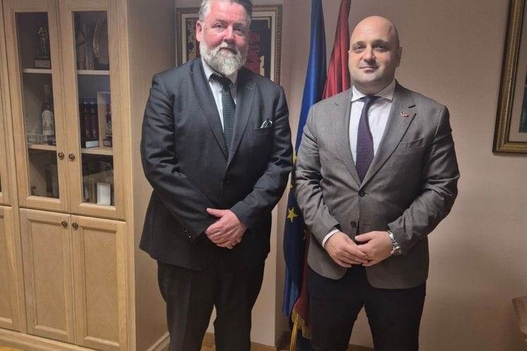 Ministar pravde Bojan Božović sastao se danas sa šefom Misije OEBS-a u Crnoj Gori, ambasadorom Janom Haukasom.