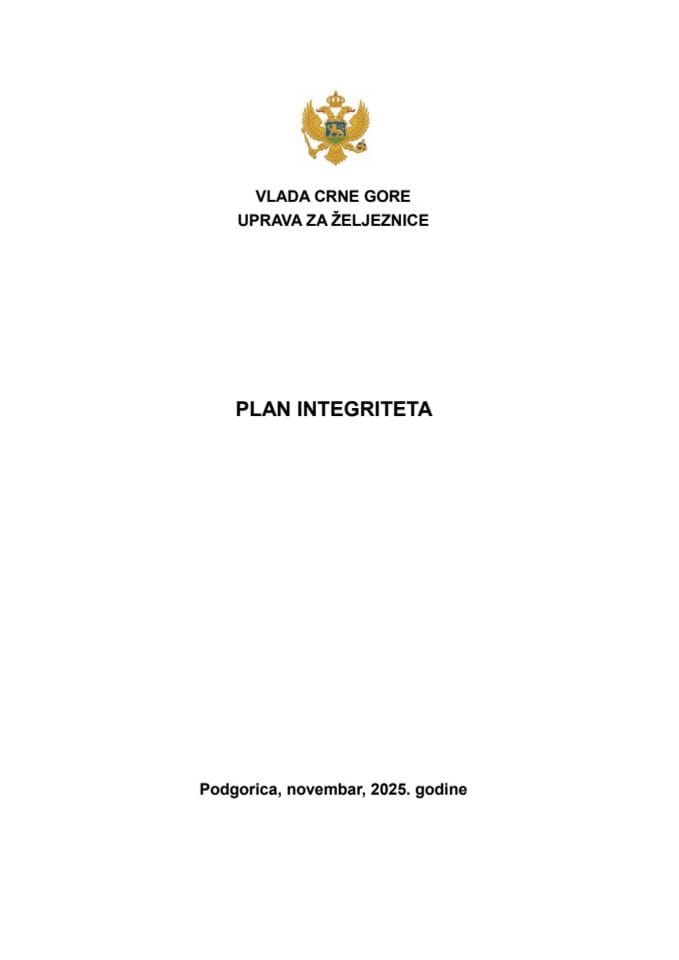 Plan integriteta za 2025-2027