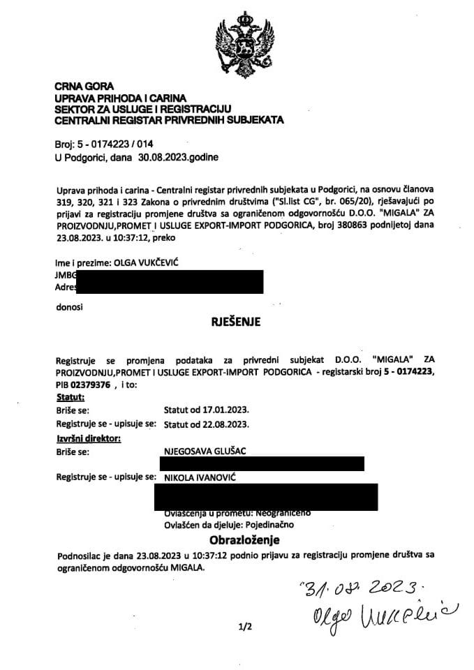 Informacija XIV 05/02-UP-240/4-25