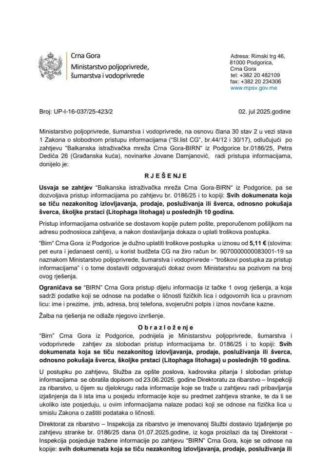 Rješenje usvojen  UP-I-16-037-25-423-2 Birn