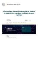 Informacija o statusu implementacije sistema za elektronsku razmjenu podataka između registara