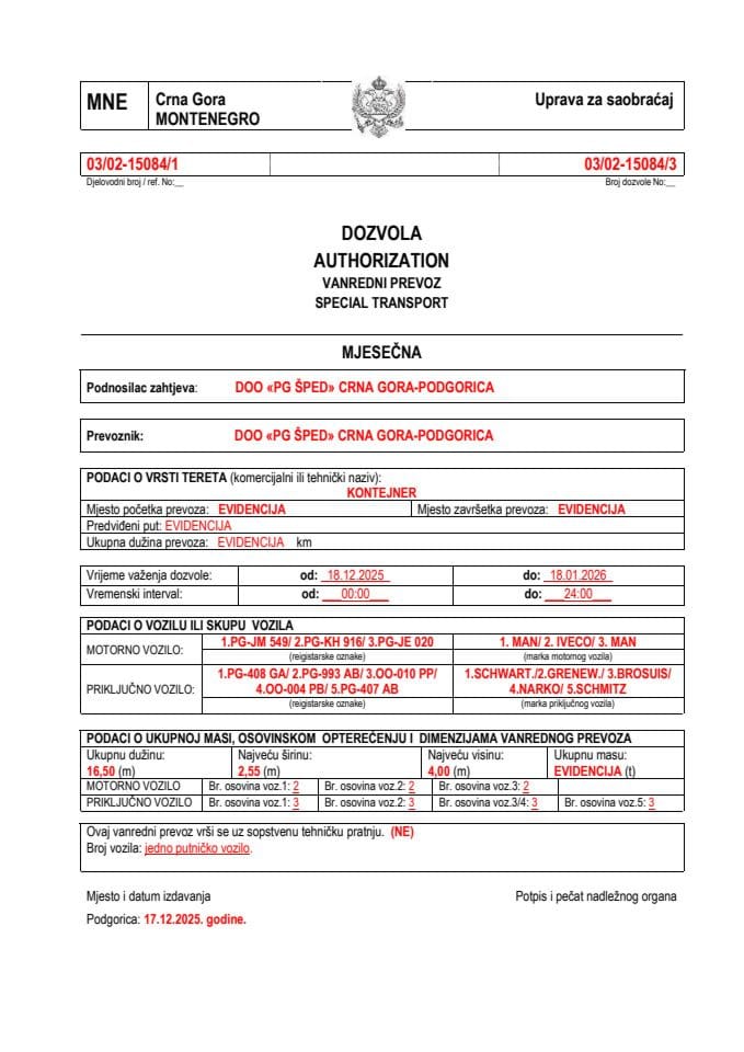 PG ŠPED 03-02-15084-dec-mjesečna