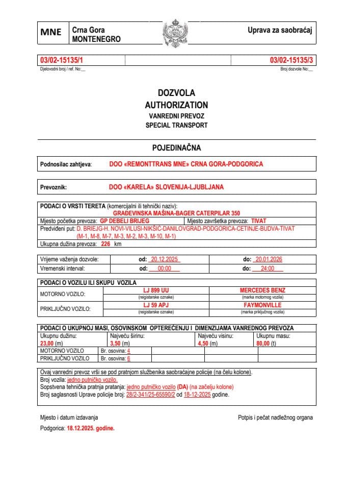 REMONTTRANS MNE 03-02-15135-KARELA