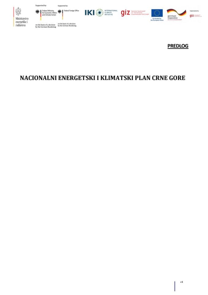 Nacionalni energetski i klimatski plan Crne Gore
